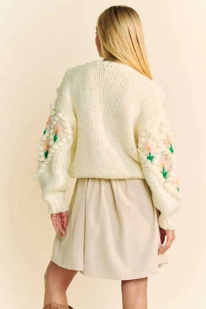 Davi & Dani Floral Pattern Button Down Cardigan - Fashorio