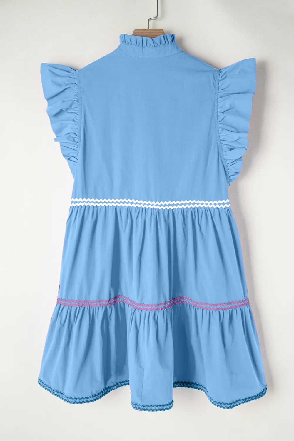 Ruffled mini dress side view