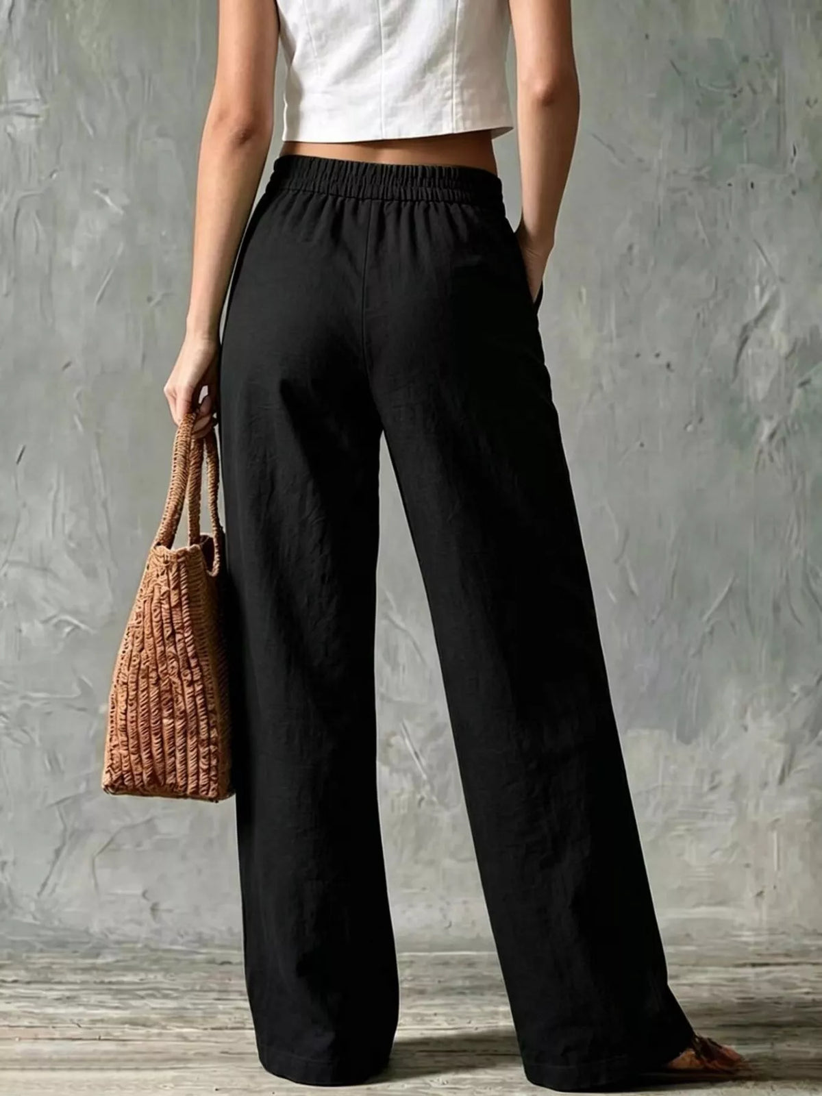 Wide Leg Pants with Pockets, view 8