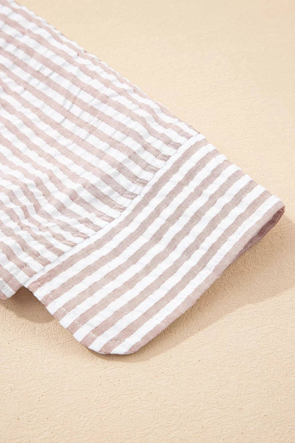 Stripe frilled collar shirt dress flat lay product view