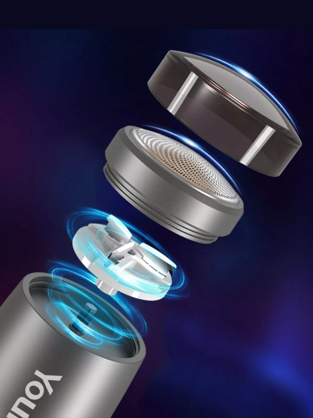 Electric shaver handle grip detail