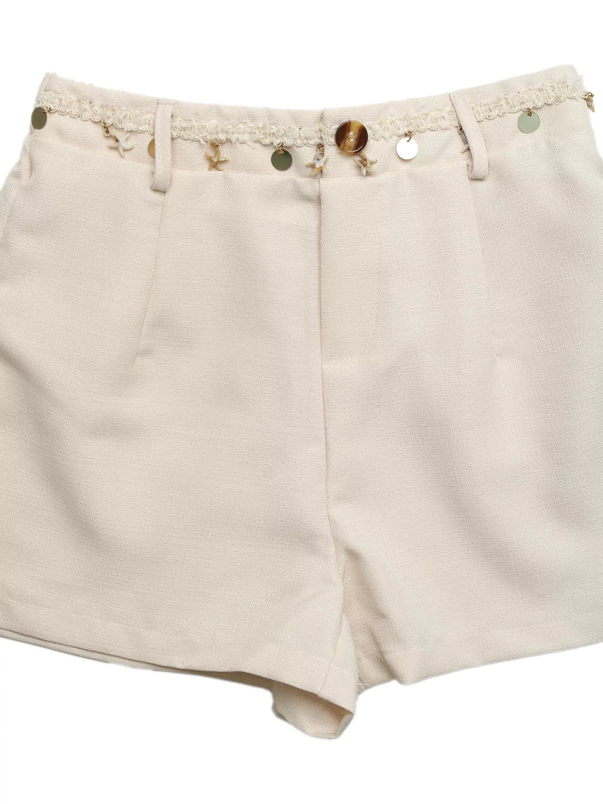 Womens embellished sleeveless coordinated shorts set