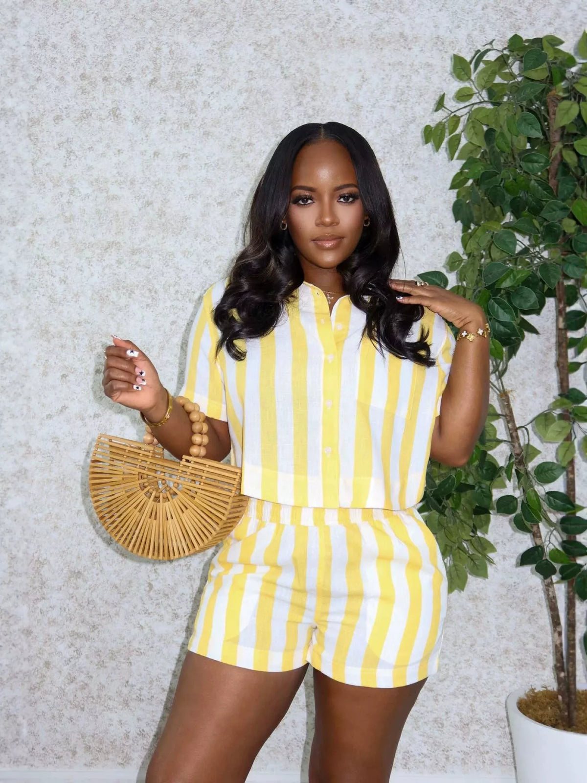 Striped set yellow colorway