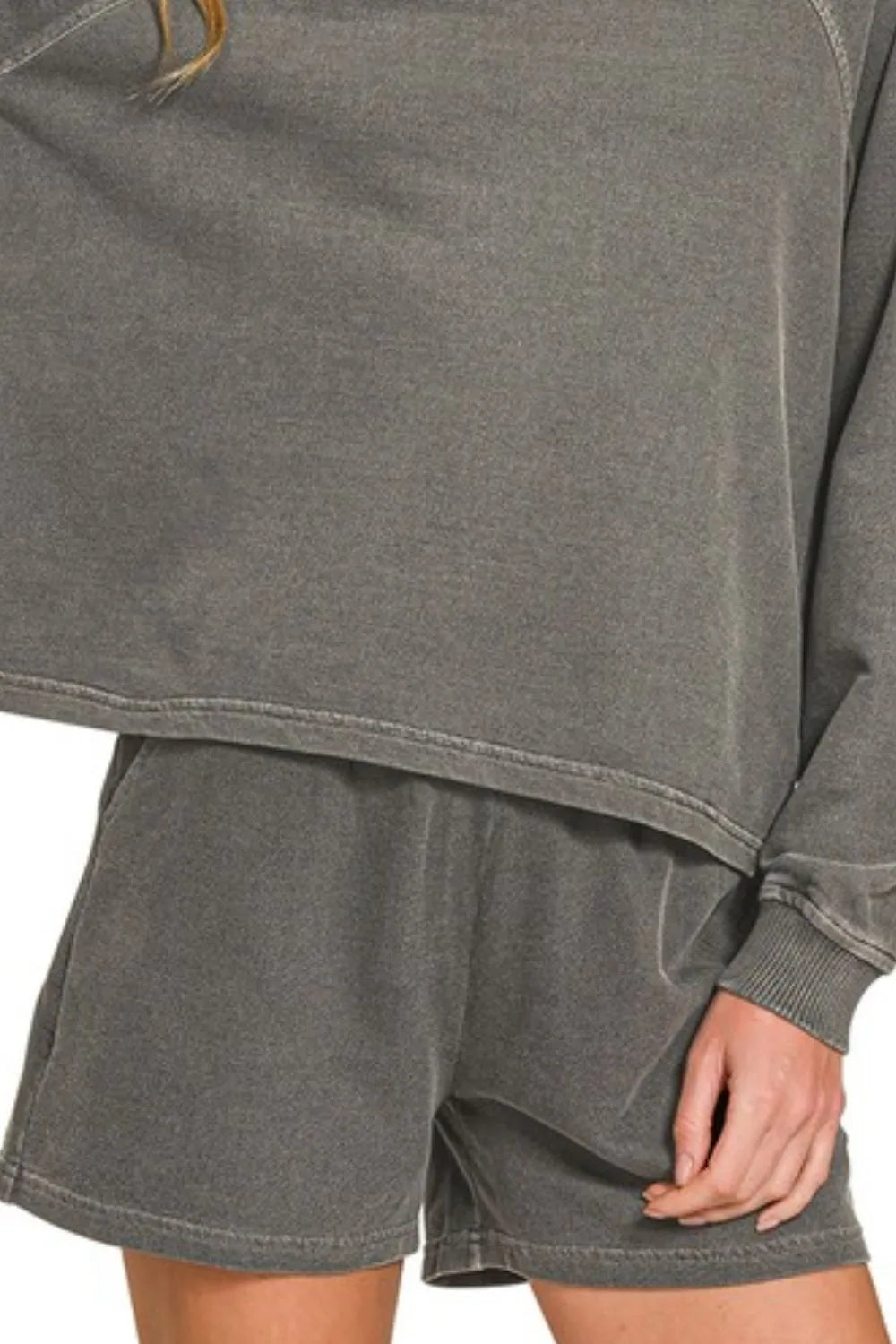 Zenana French Terry Pigment Dye & Enzyme Wash 2 Pcs Set - Fashorio