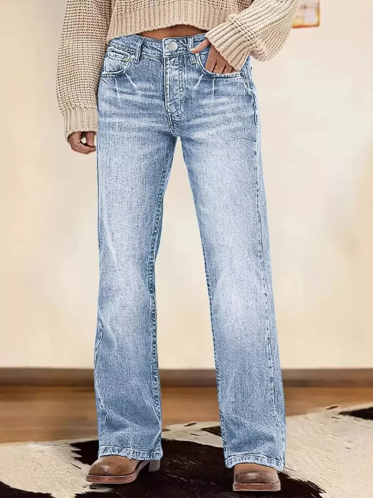 Classic straight cut denim