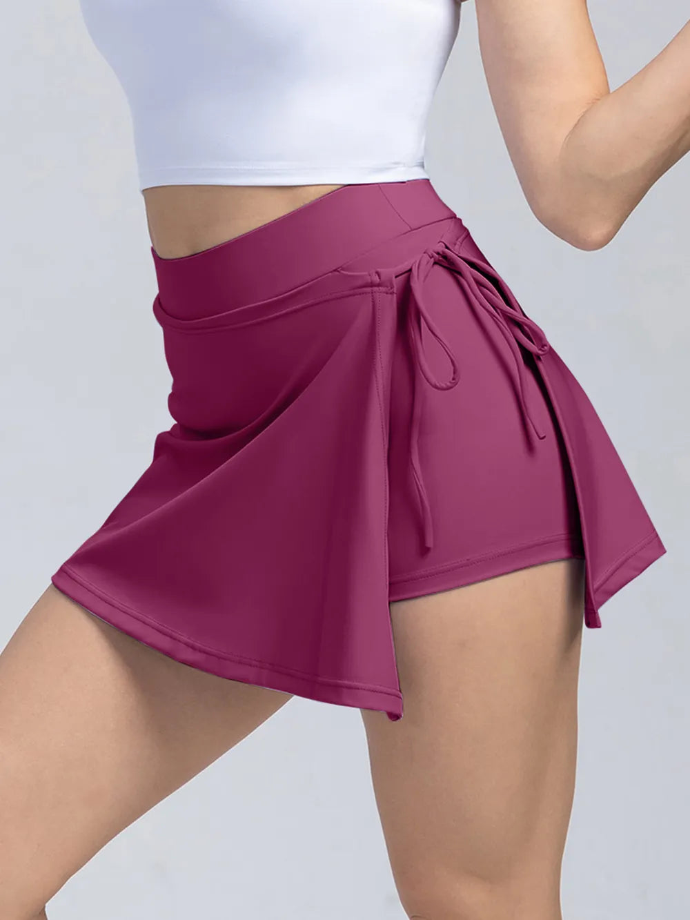 High Waist Active Skort with Pockets detail close up 26