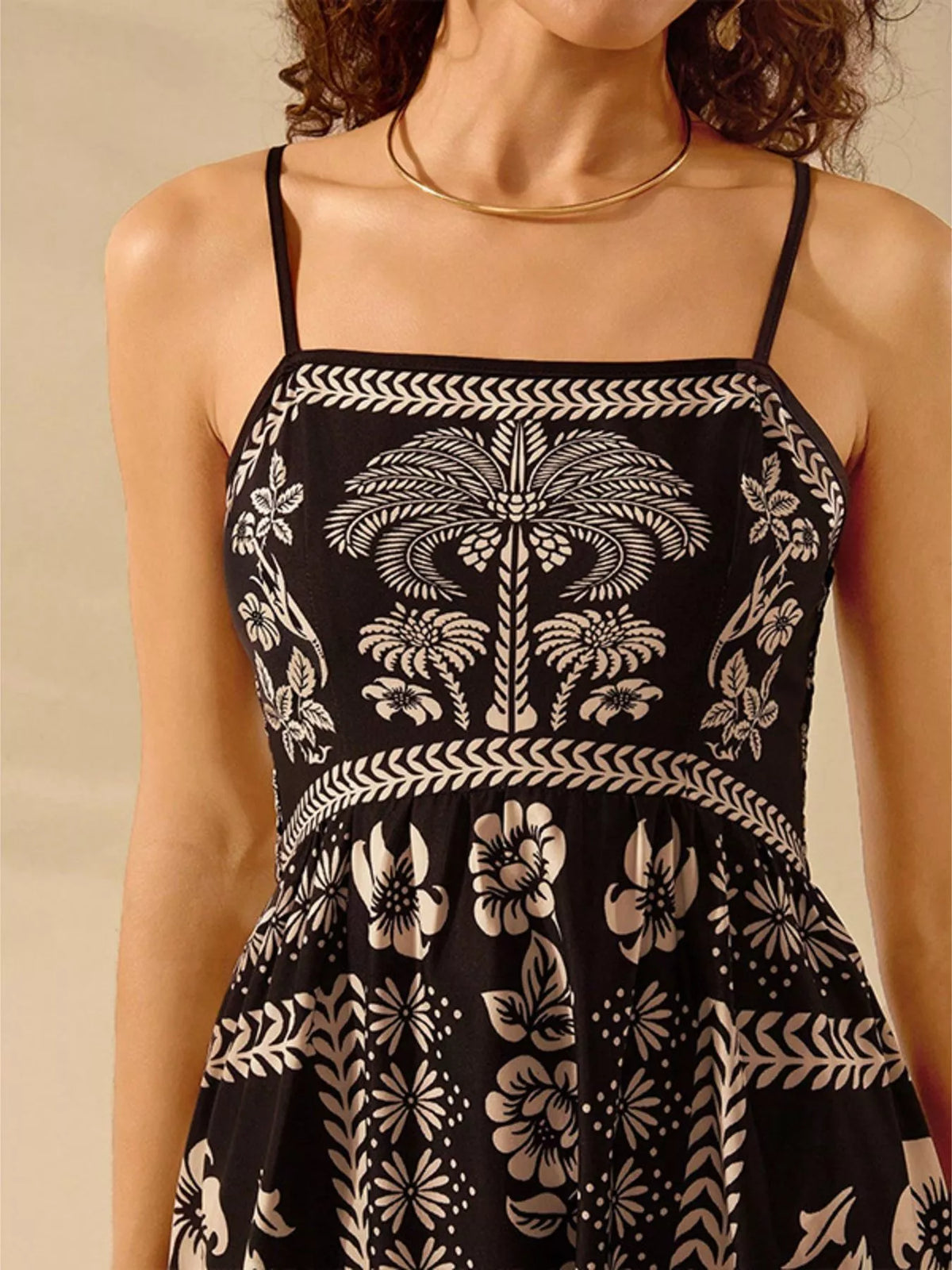 Floral maxi dress styled full length for summer