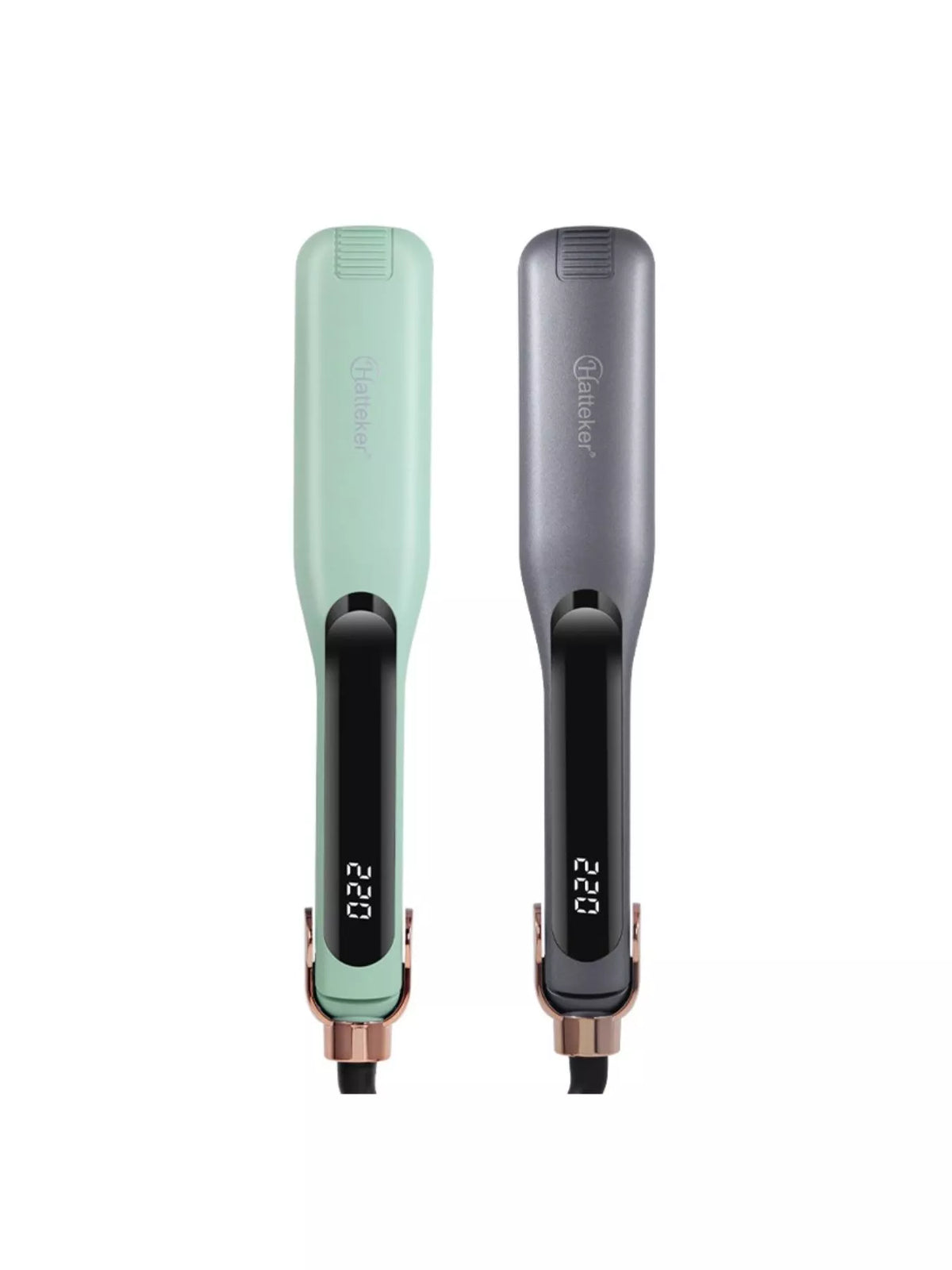 Adjustable temperature hair straightener full set