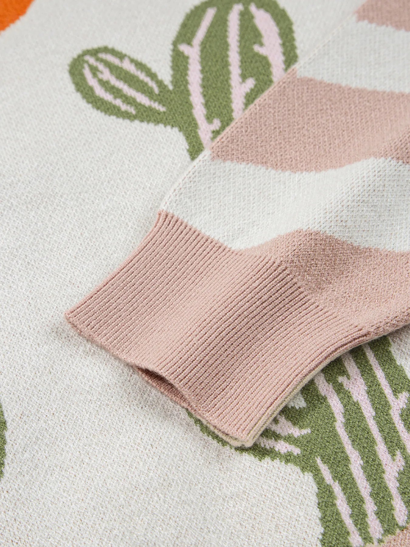 Desert Cactus Buttoned Front Sweater Cardigan - Fashorio