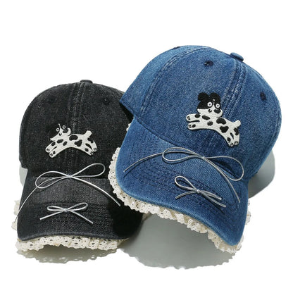 Dog Bow Adjustable Baseball Cap - Fashorio