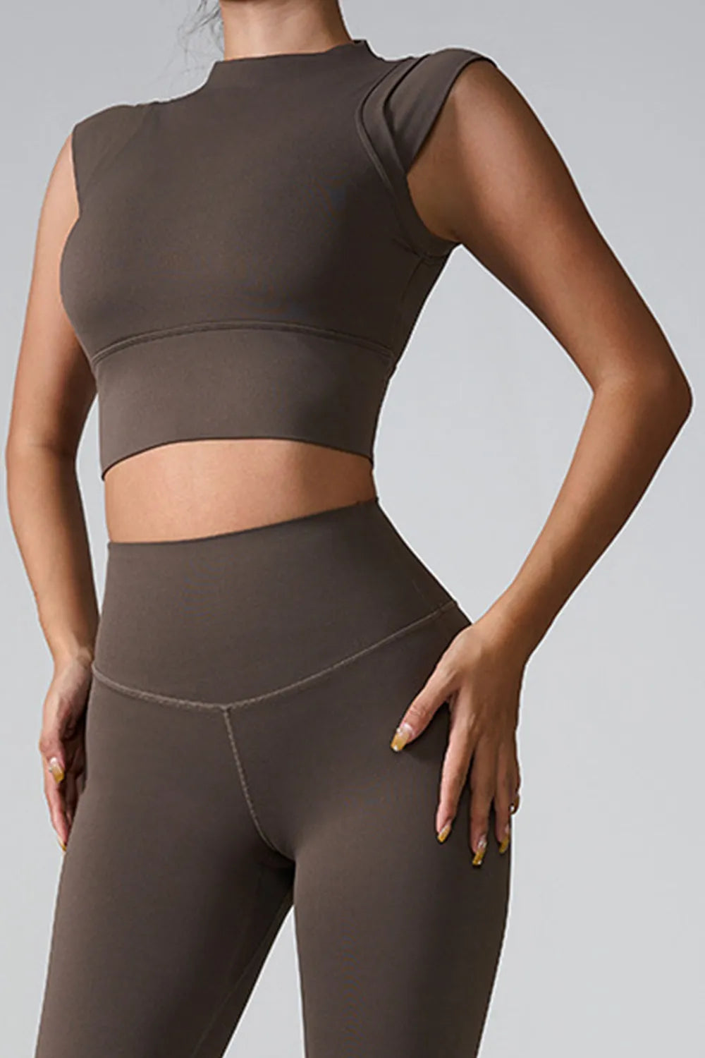 Mock Neck Active Tank - Fashorio