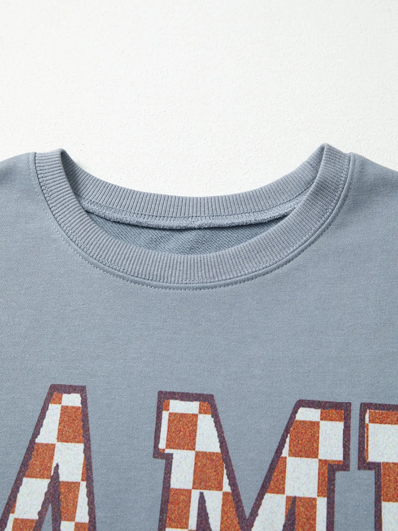 Game Day Checkered Oversized Sweatshirt - Fashorio