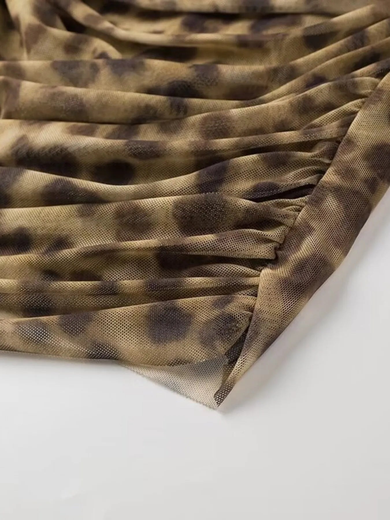 Ruched Leopard Print Tube Top - Fashorio