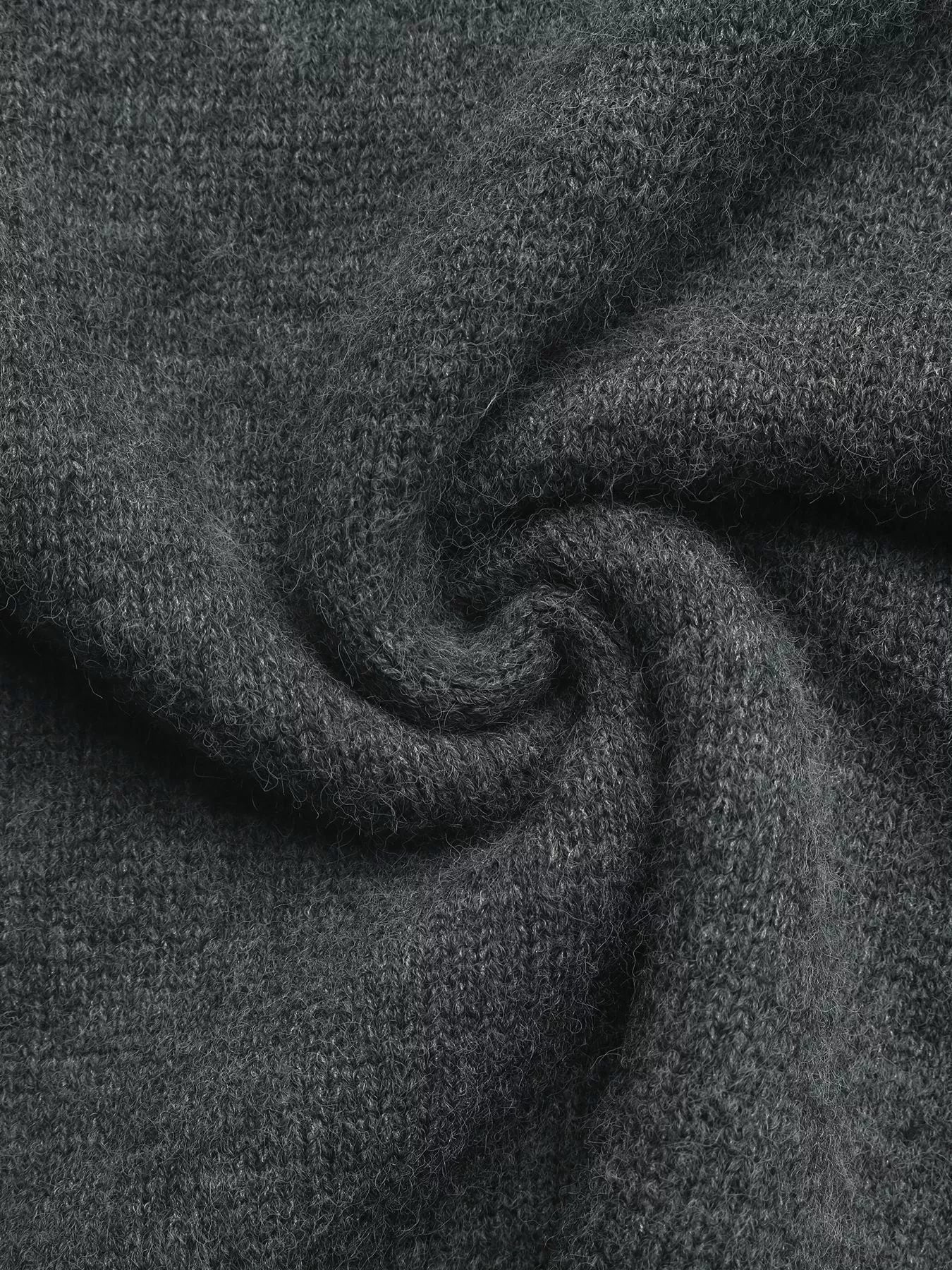 Contrast Trim Quarter Zip Hooded Sweater - Fashorio