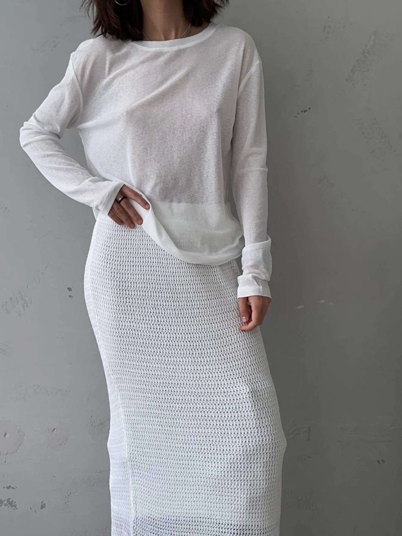 Knotted Long Sleeve T-Shirt - Fashorio