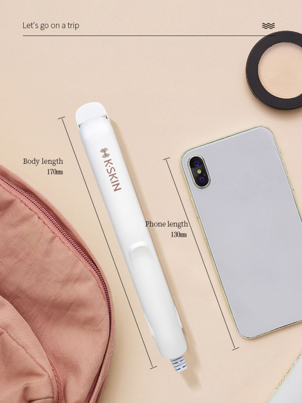 Mini straightener handle and controls
