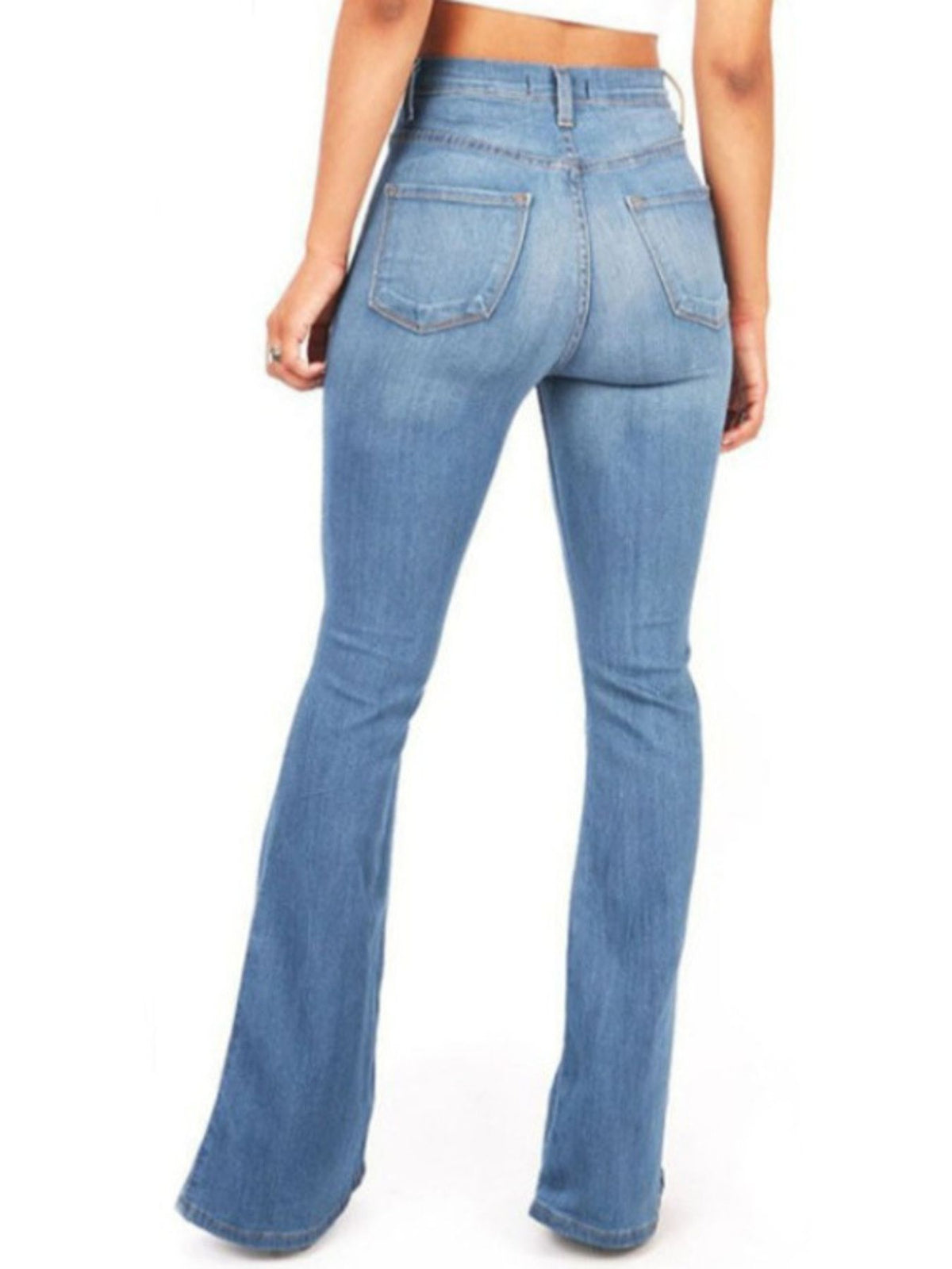 Light blue plus size bootcut denim
