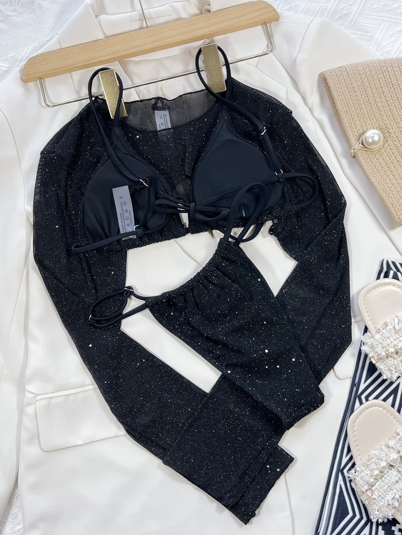Glitter Three-Piece Swim Set - Fashorio