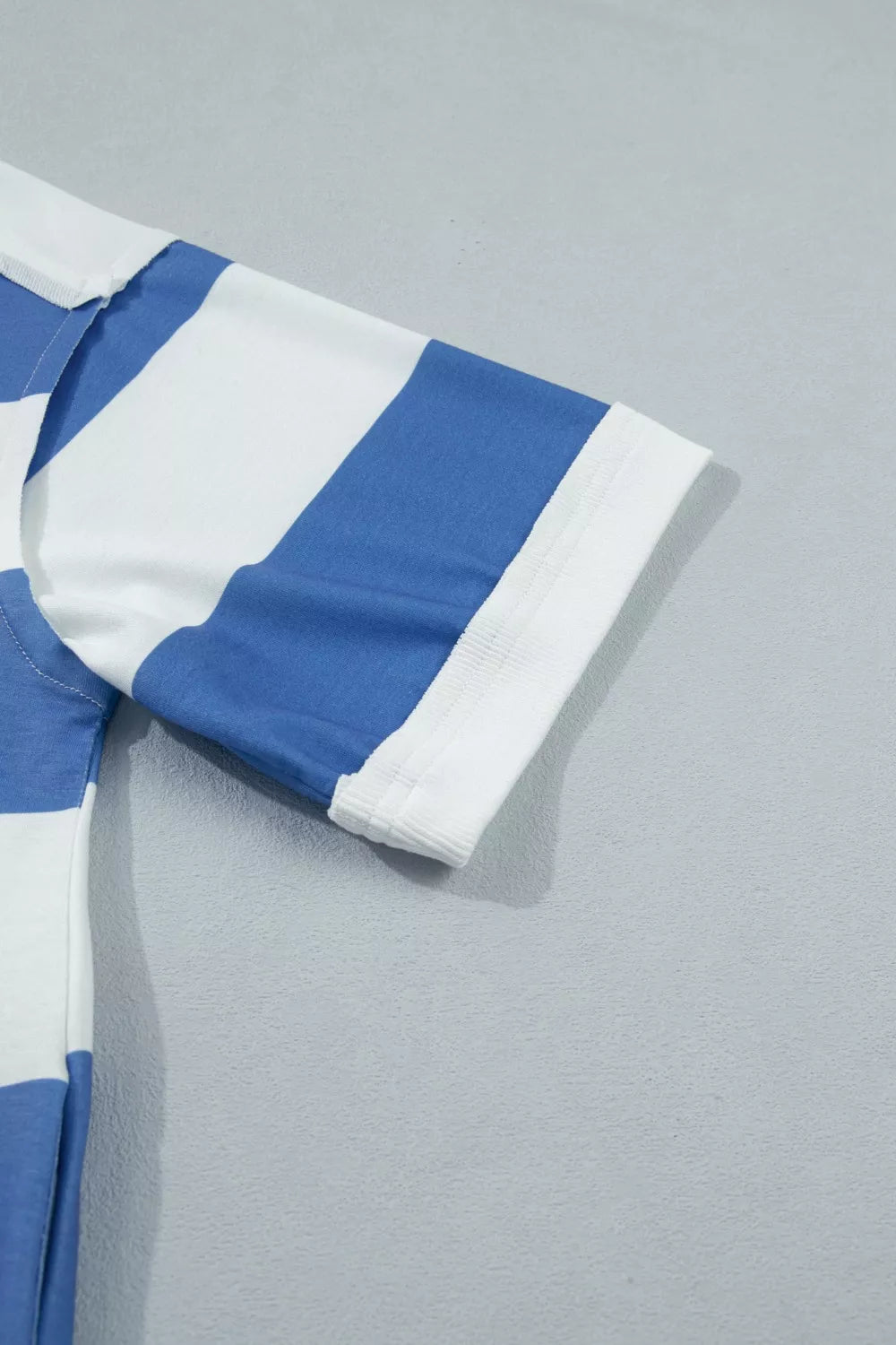 Striped t shirt dress fabric detail