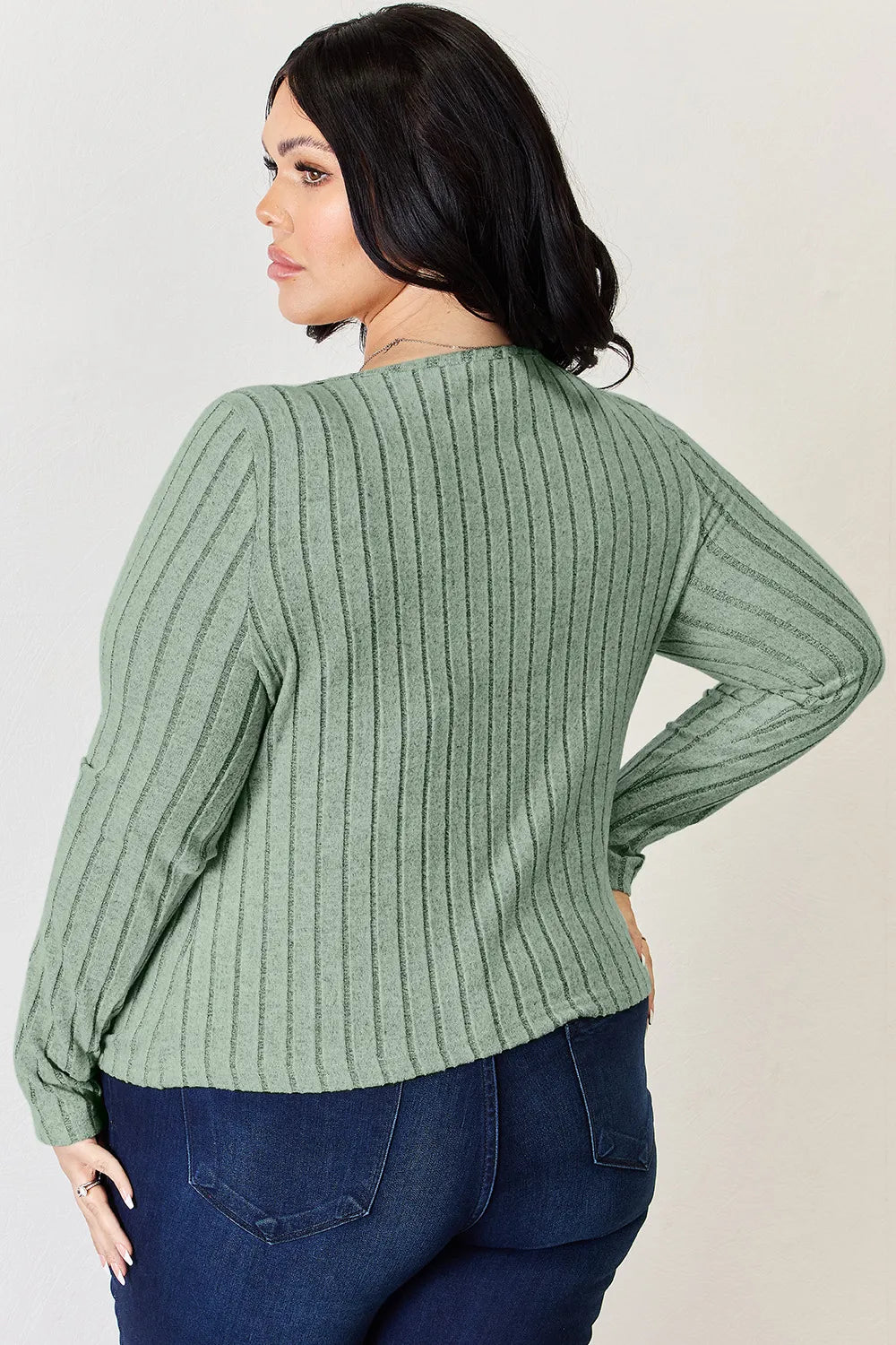 Basic Bae Ribbed Long Sleeve Top, view 28