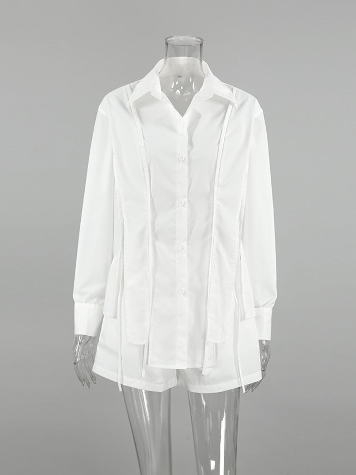 Button Up Shirt and Shorts Two Piece Set, view 7