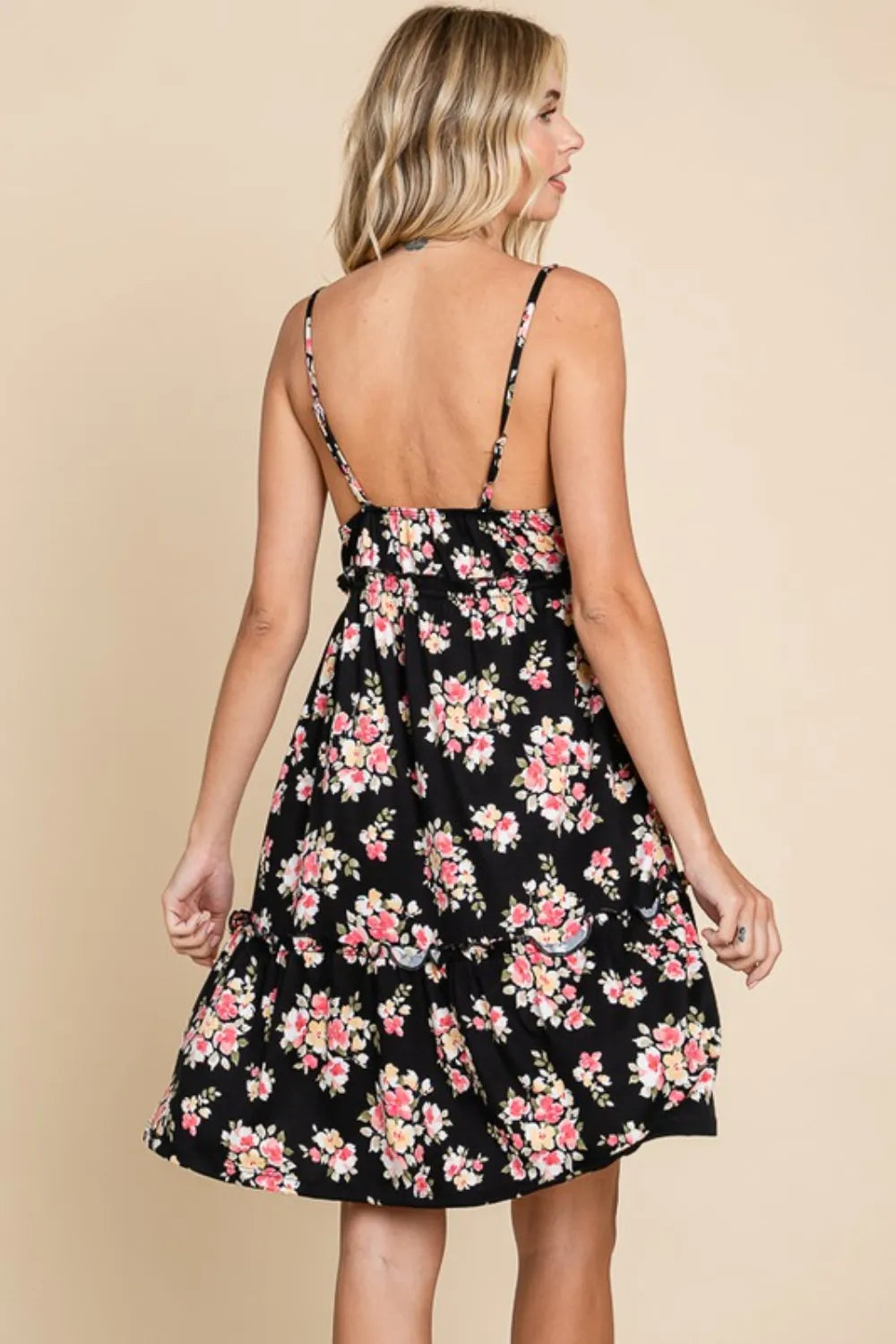 Floral Frill Cami Dress back view
