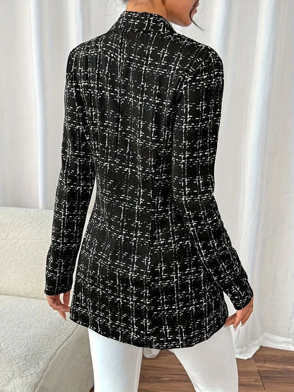 Tweed Double-Breasted Blazer - Fashorio