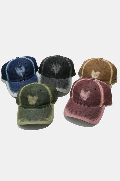 Heart Cotton Baseball Cap - Fashorio