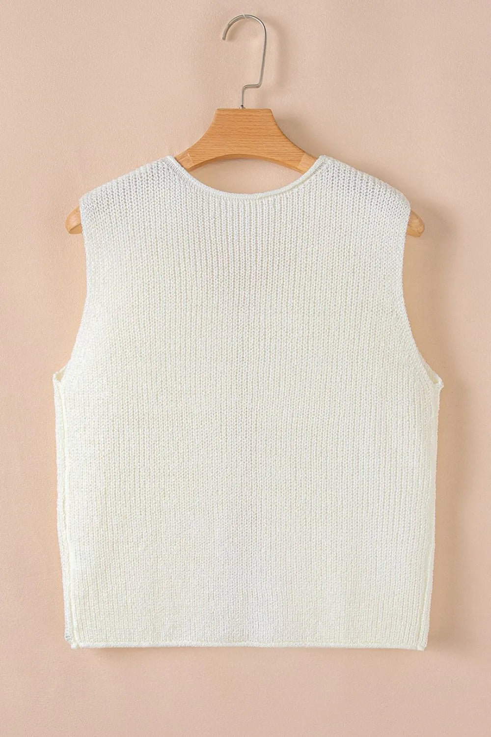 Double Tie V Neck Sweater Vest - Fashorio