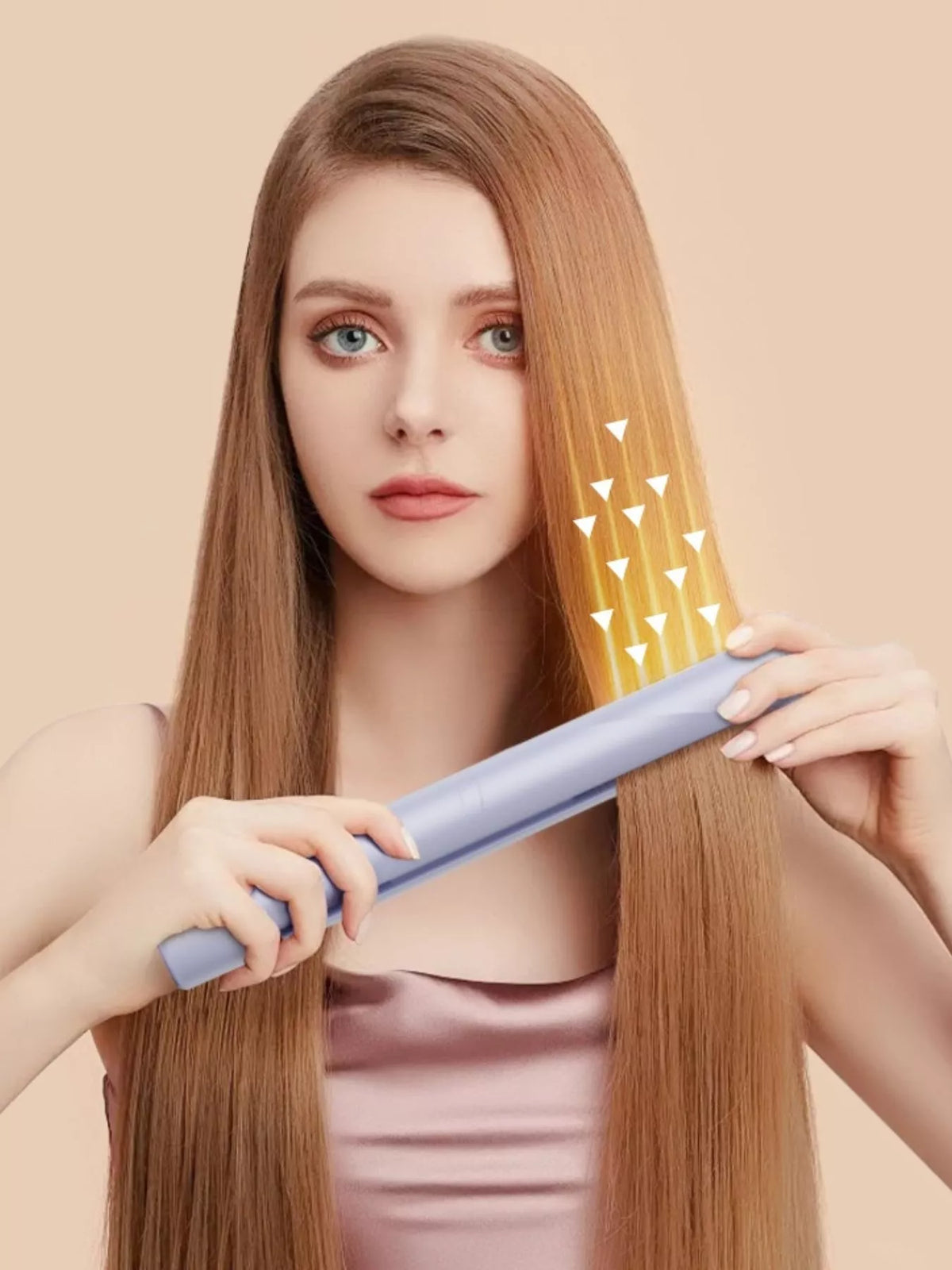 Straightening a hair section