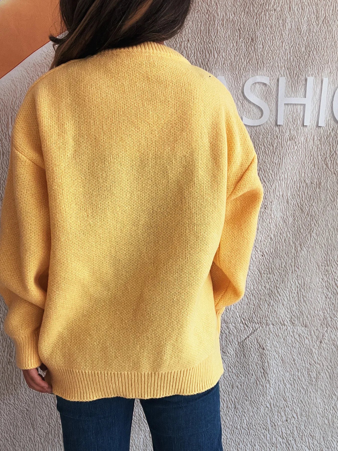 Cherry Round Neck Long Sleeve Sweater - Fashorio