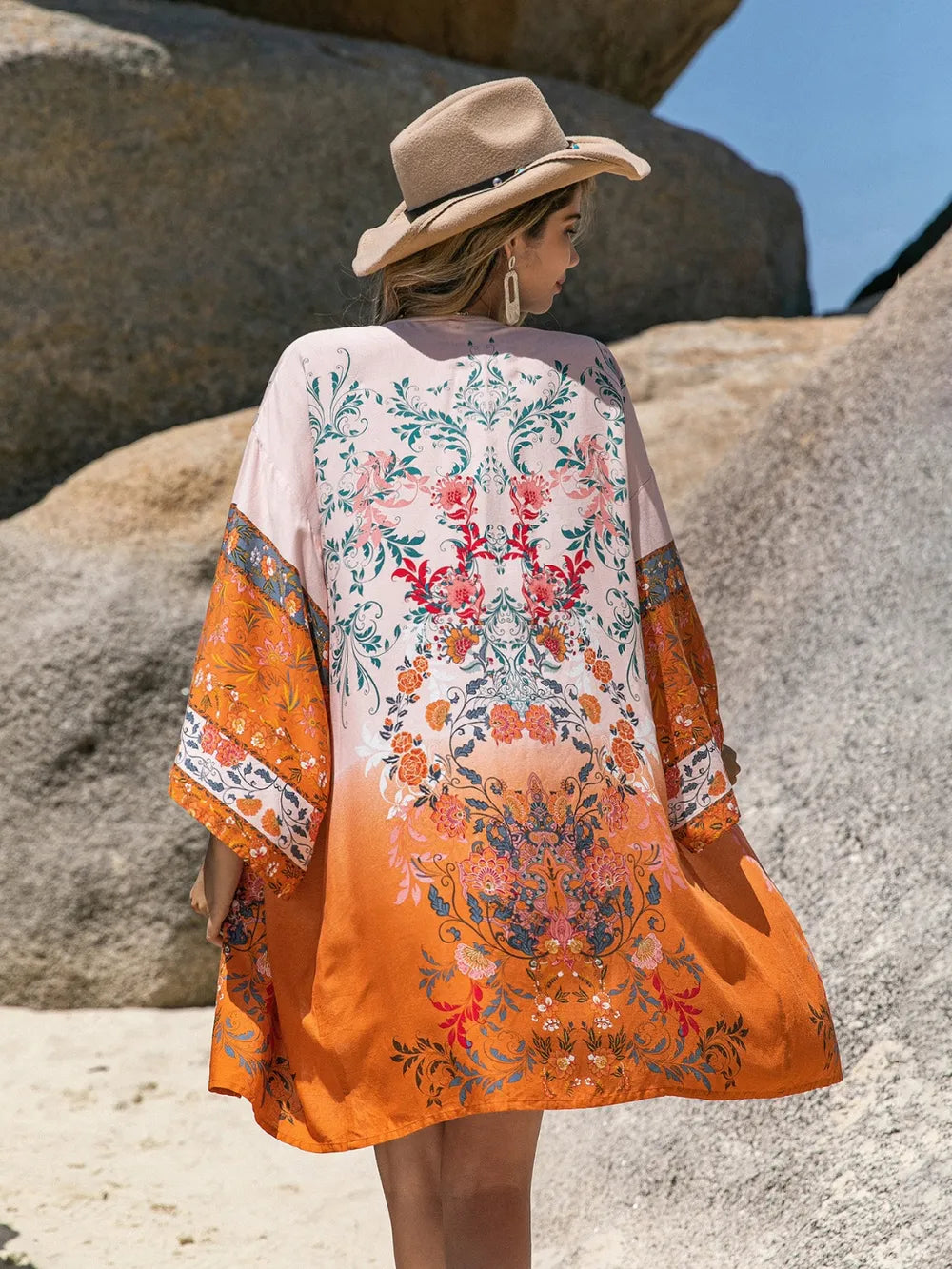 Printed cover up pattern detail close up