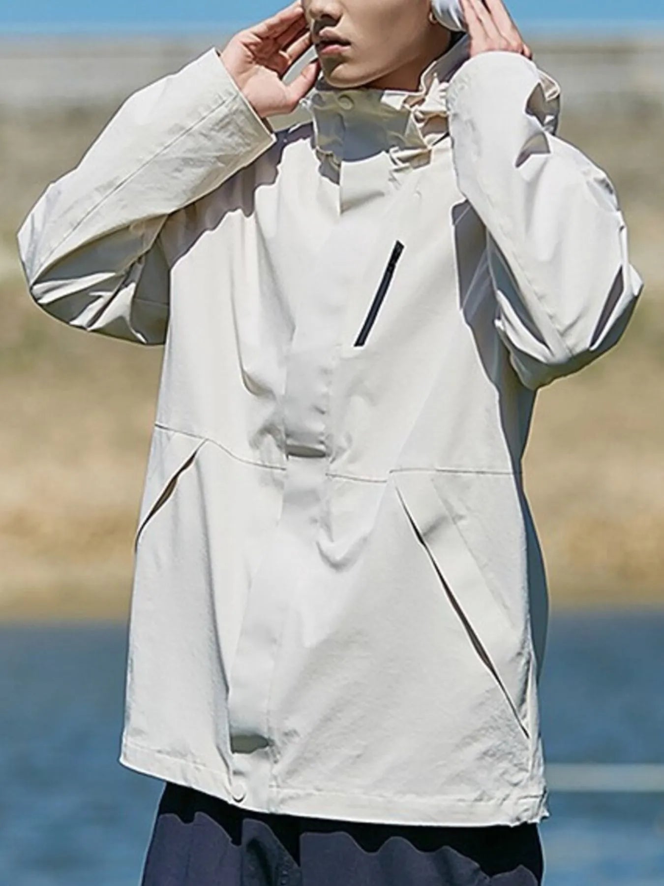 Men's Full Size Zip Up Long Sleeve Hooded Jacket Plus Size - Fashorio