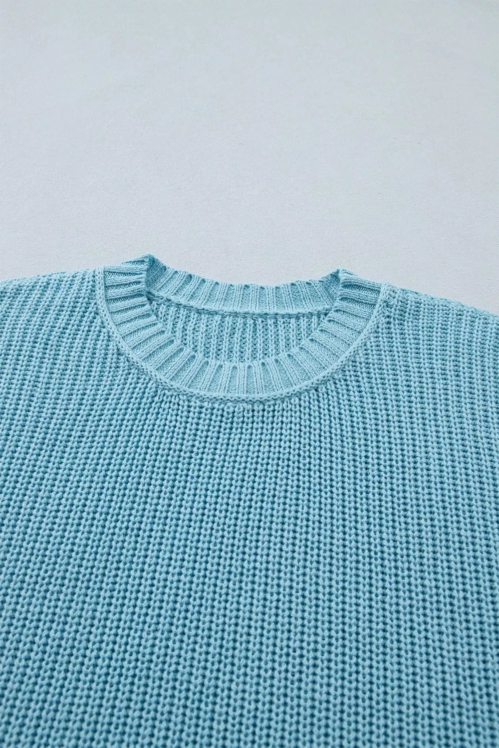 Knit half sleeve sweater fabric texture detail