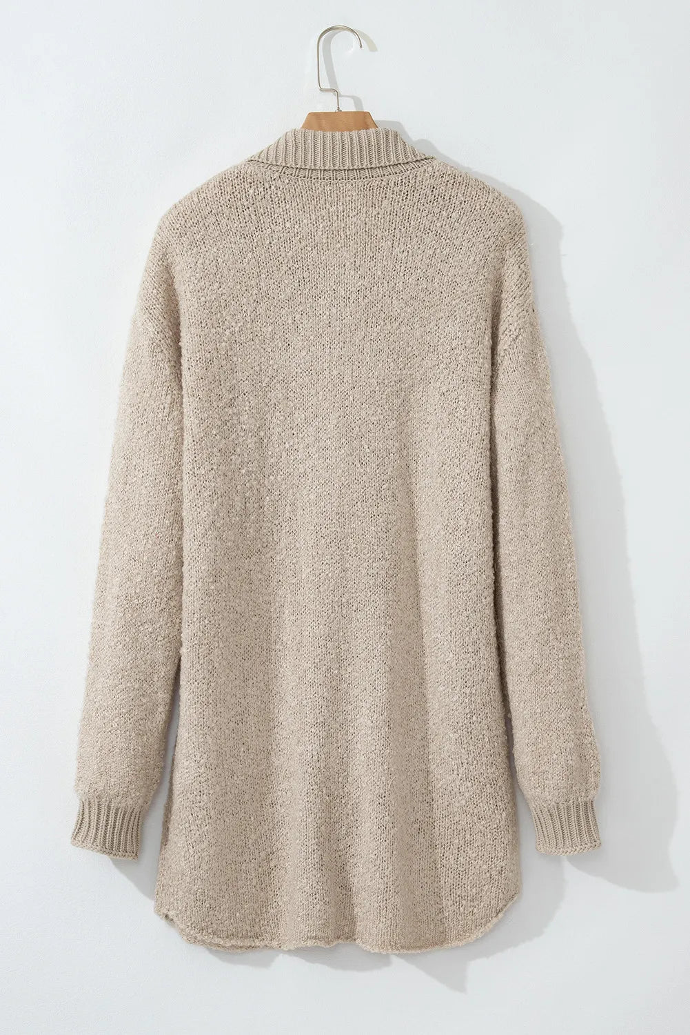 Pocketed Button Up Long Sleeve Cardigan - Fashorio