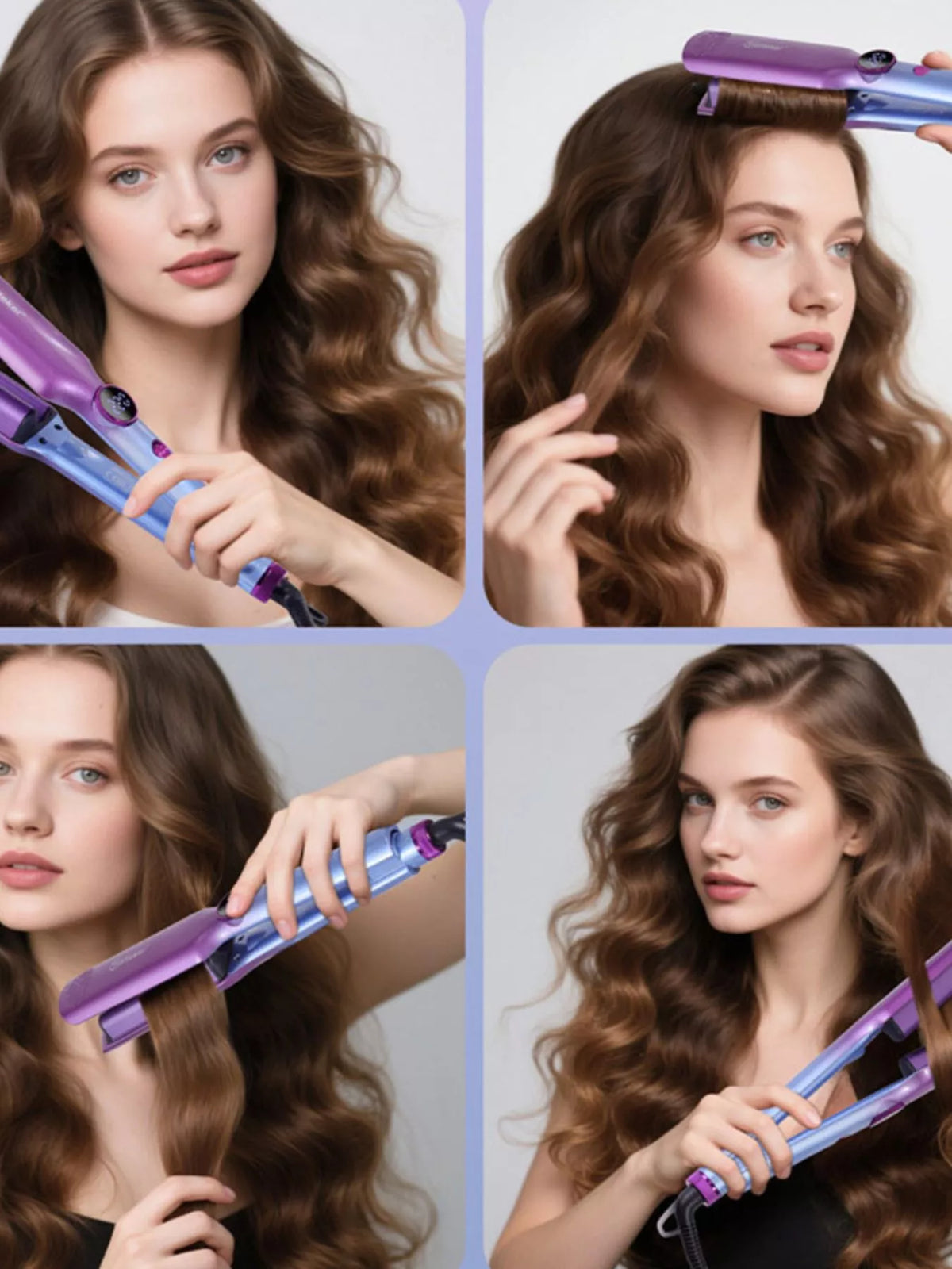 Curling iron barrel close up