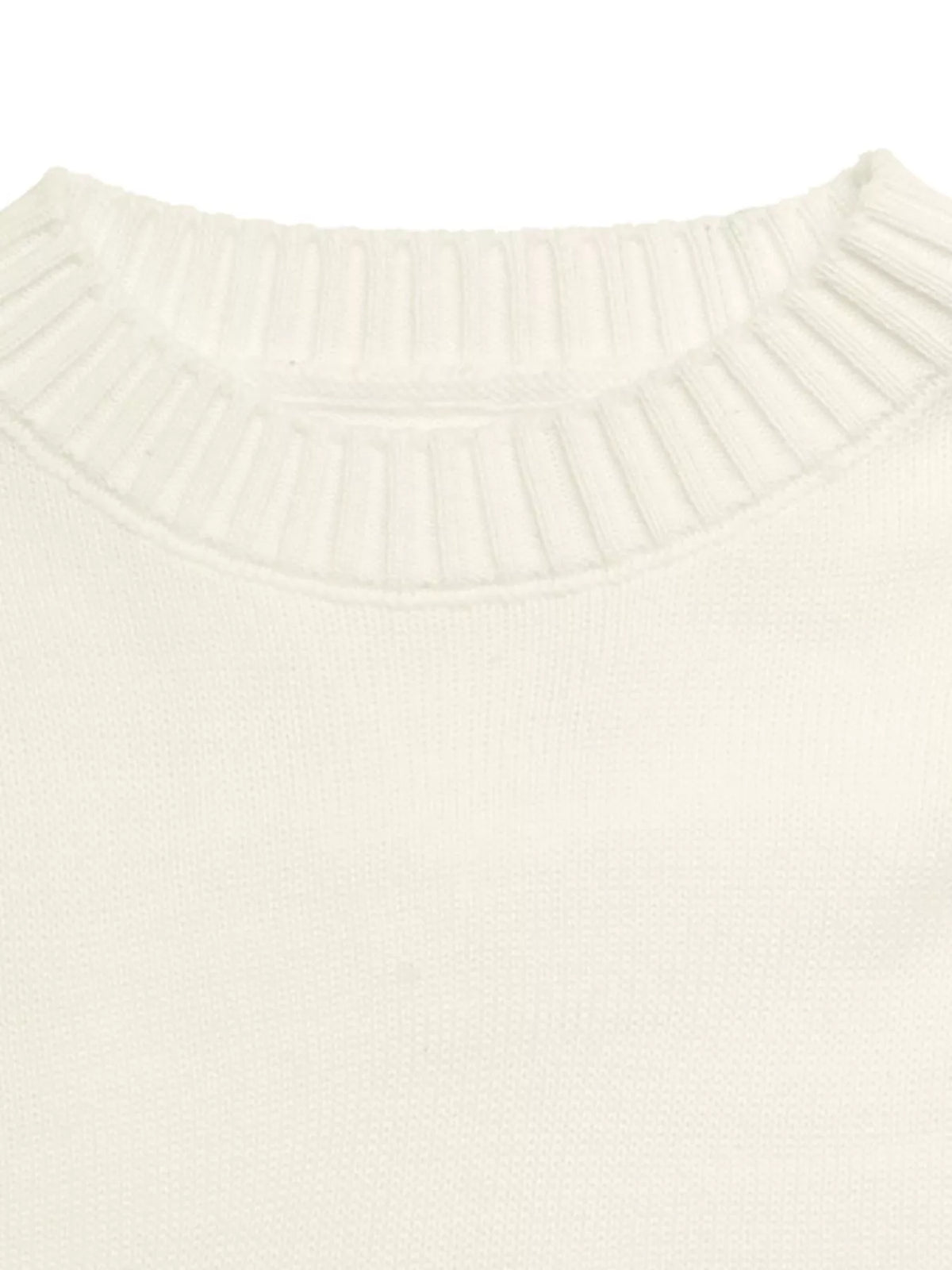 Bow Graphic Round Neck Sweater, view 9
