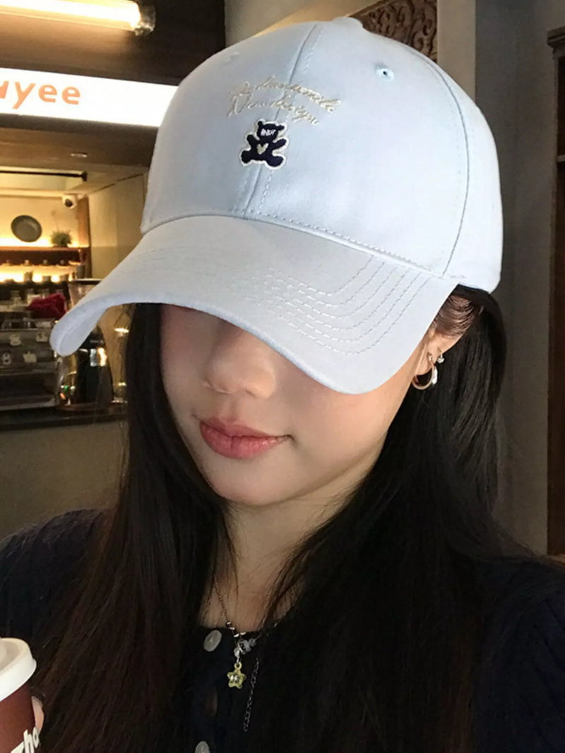 Monarch Millinery washed embroidered baseball cap front view