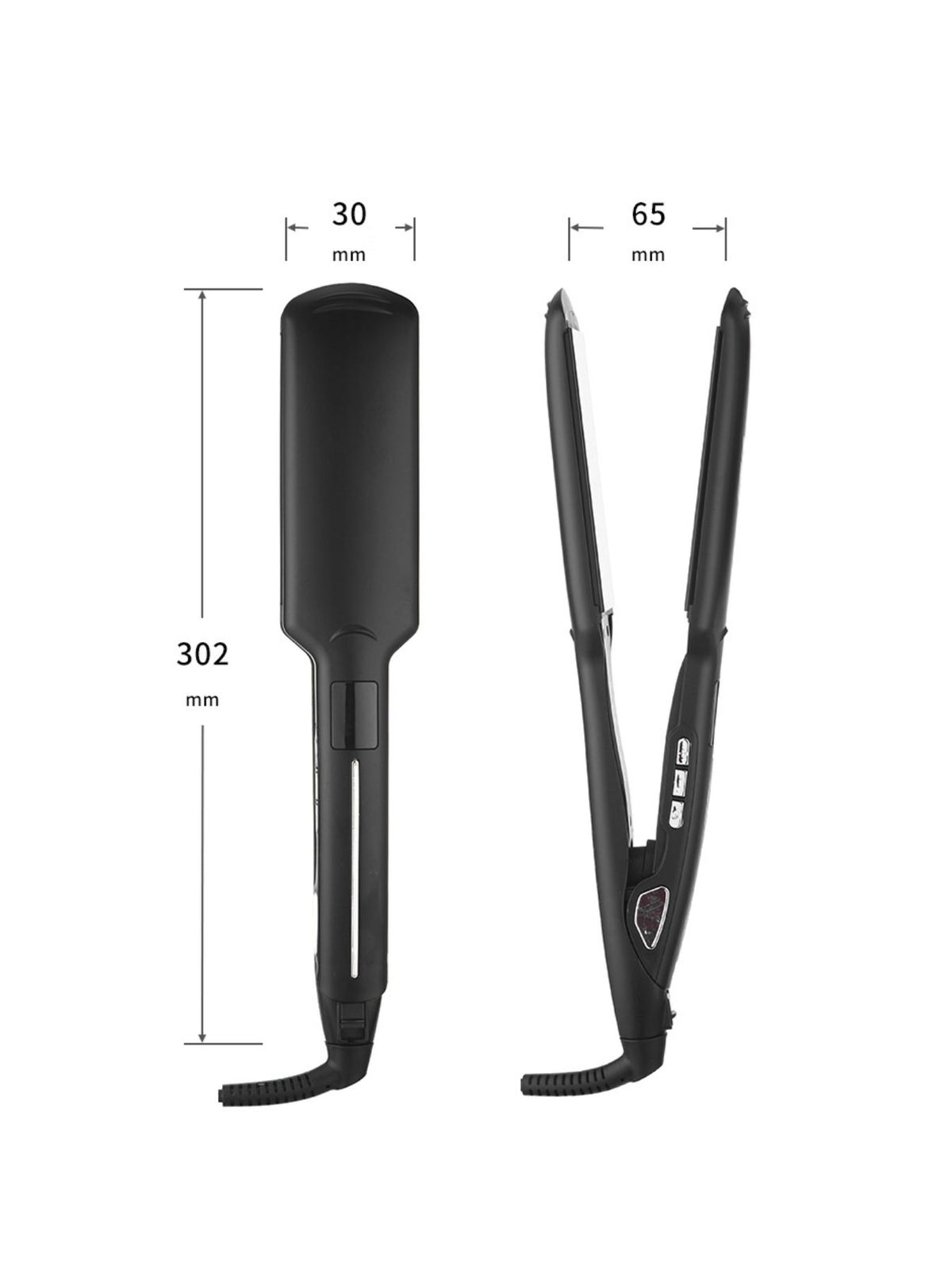 Hair straightener sleek styled result