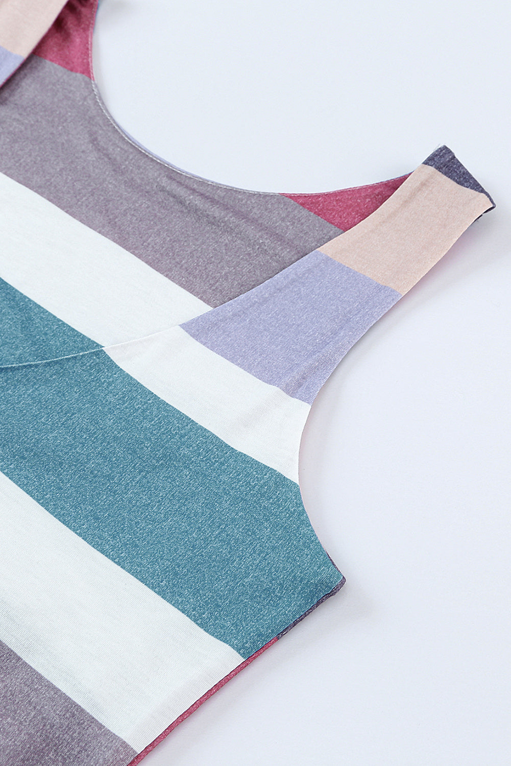 Striped Slit Sleeveless Maxi Dress - Fashorio