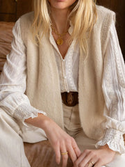 Open Front Sweater Vest - Fashorio