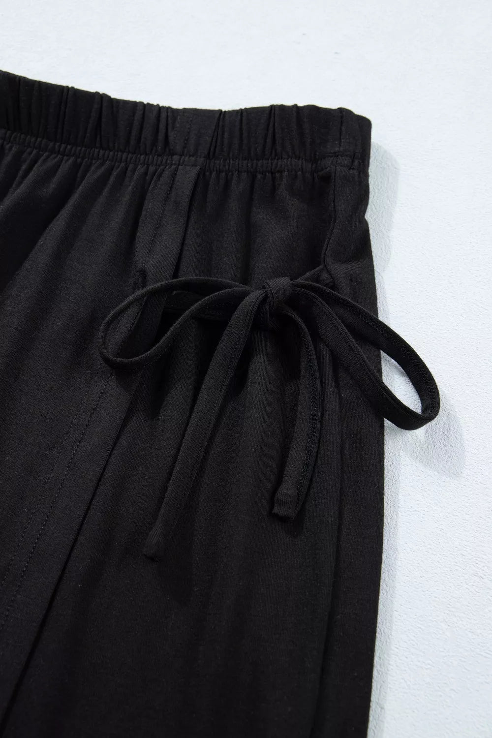 Black oversized tee coordinated set full look