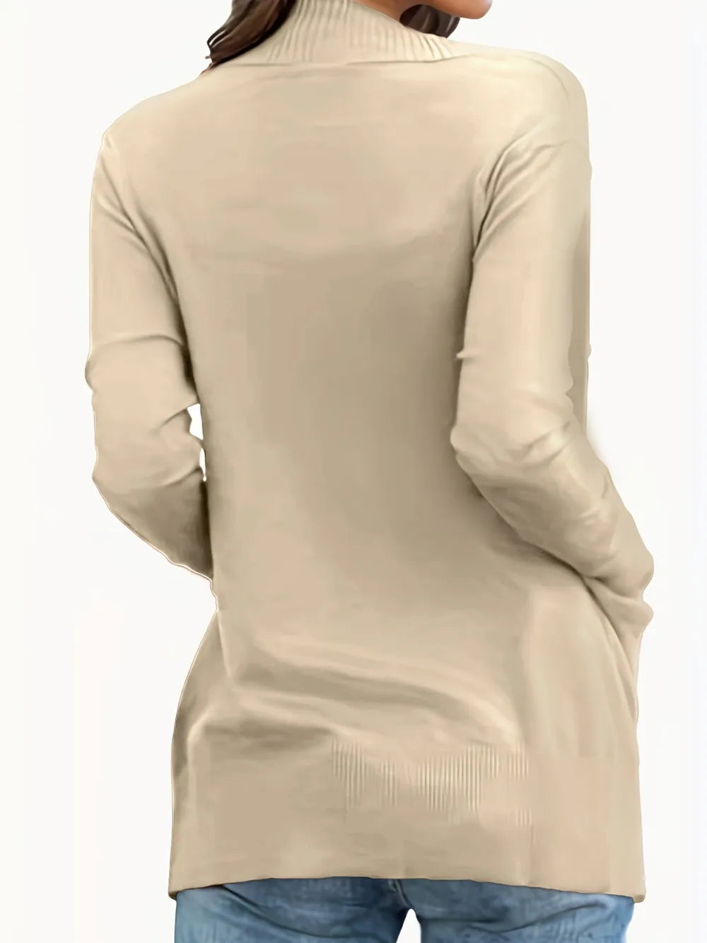 Open Front Long Sleeve Sweater Cardigan - Fashorio