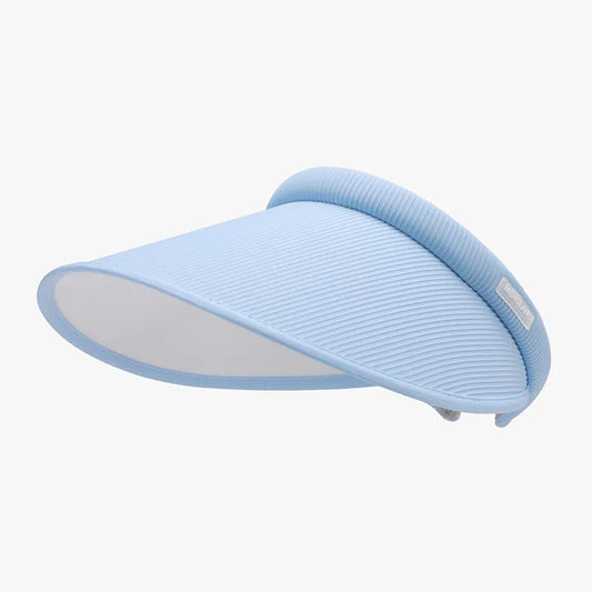 Wide Brim PVC Sun Hat Pastel Blue One Size - Fashorio
