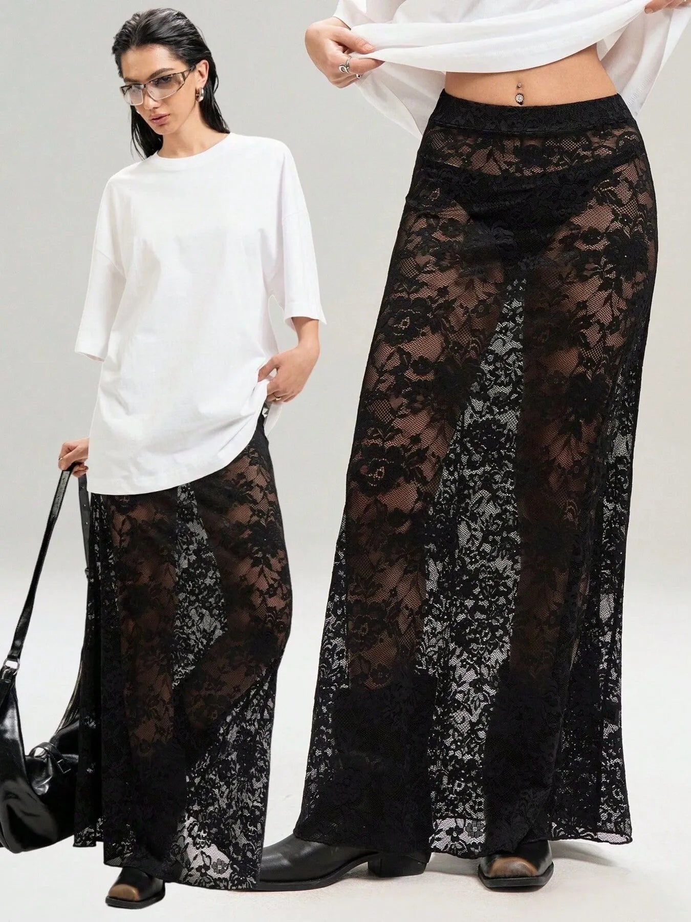 Lace Maxi Skirt - Fashorio