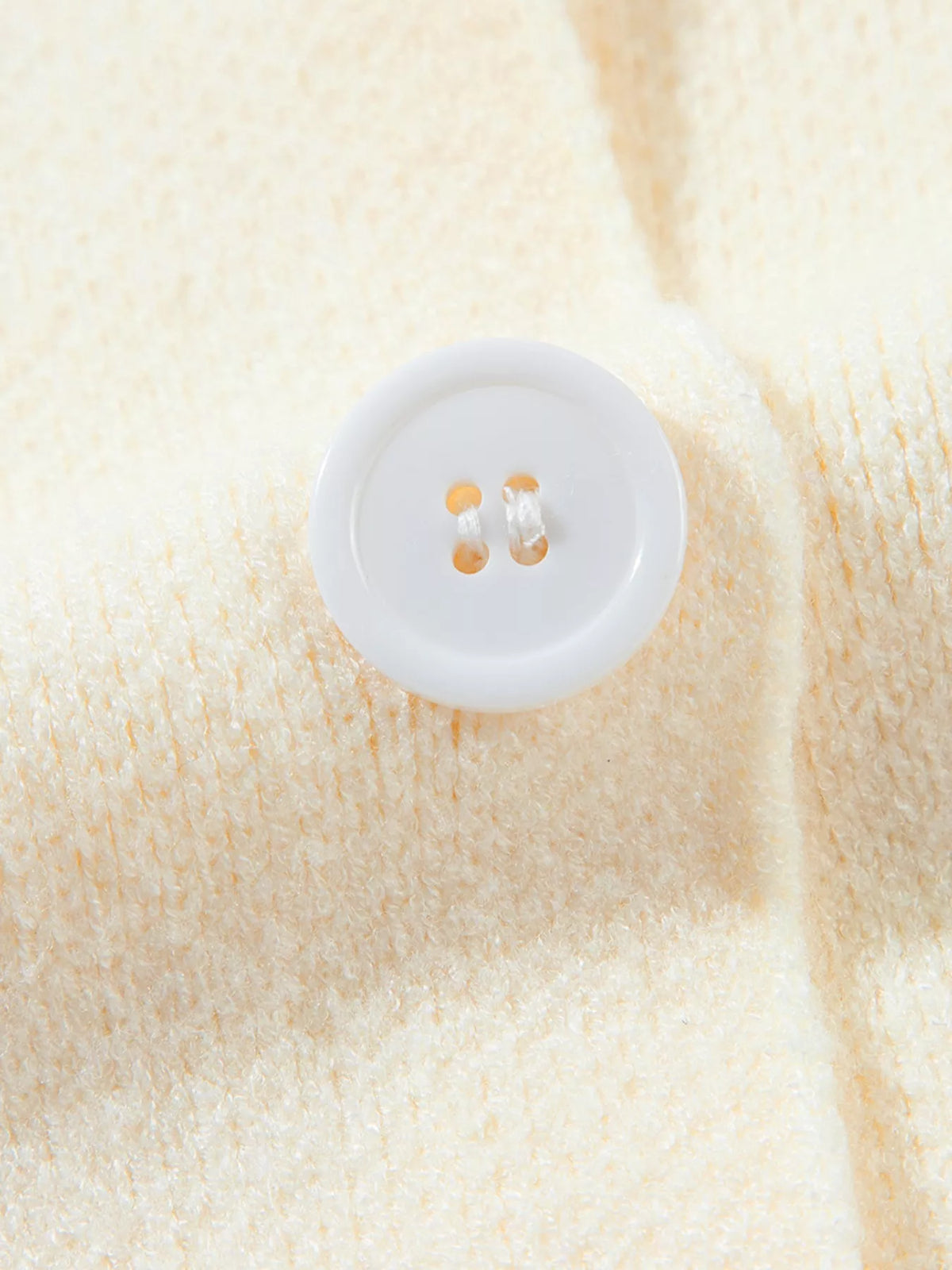 Lapel Collar Single Button Cardigan in Ivory view 11
