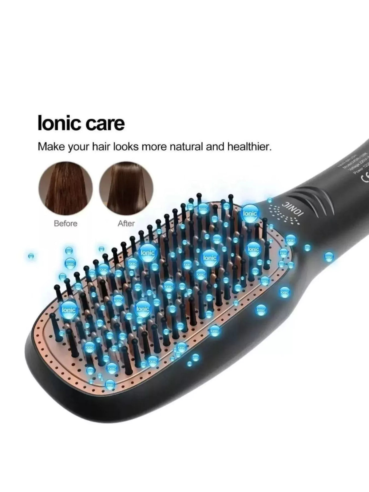 Straightening comb teeth close up