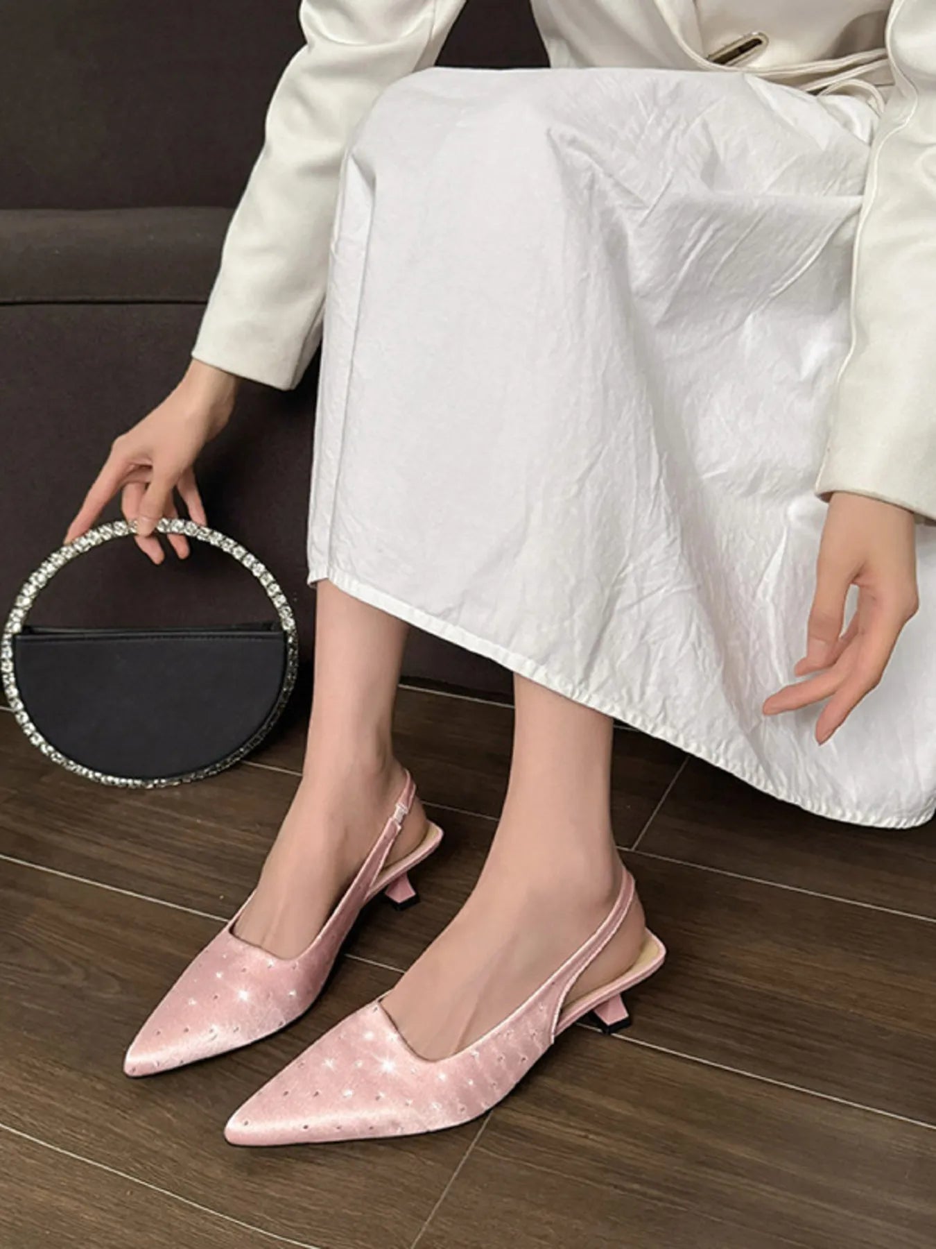 Pointed Toe Slingback Pumps - Fashorio