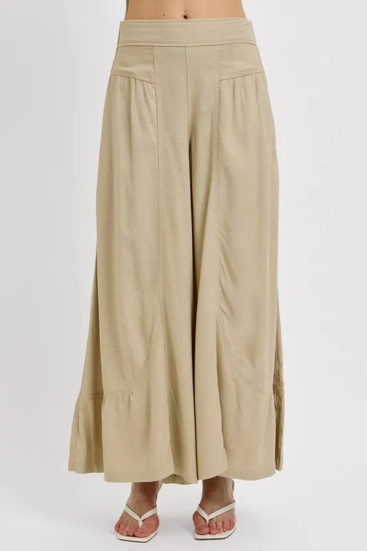 Wide leg pants styled outfit