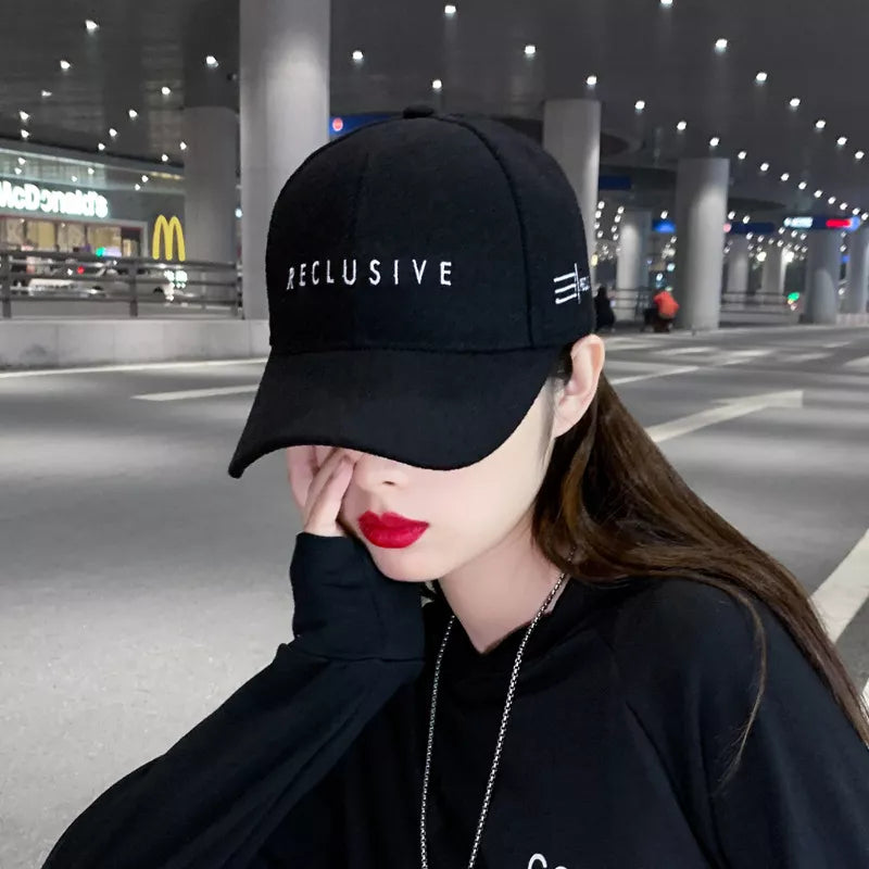 Embroidered cotton baseball cap front view
